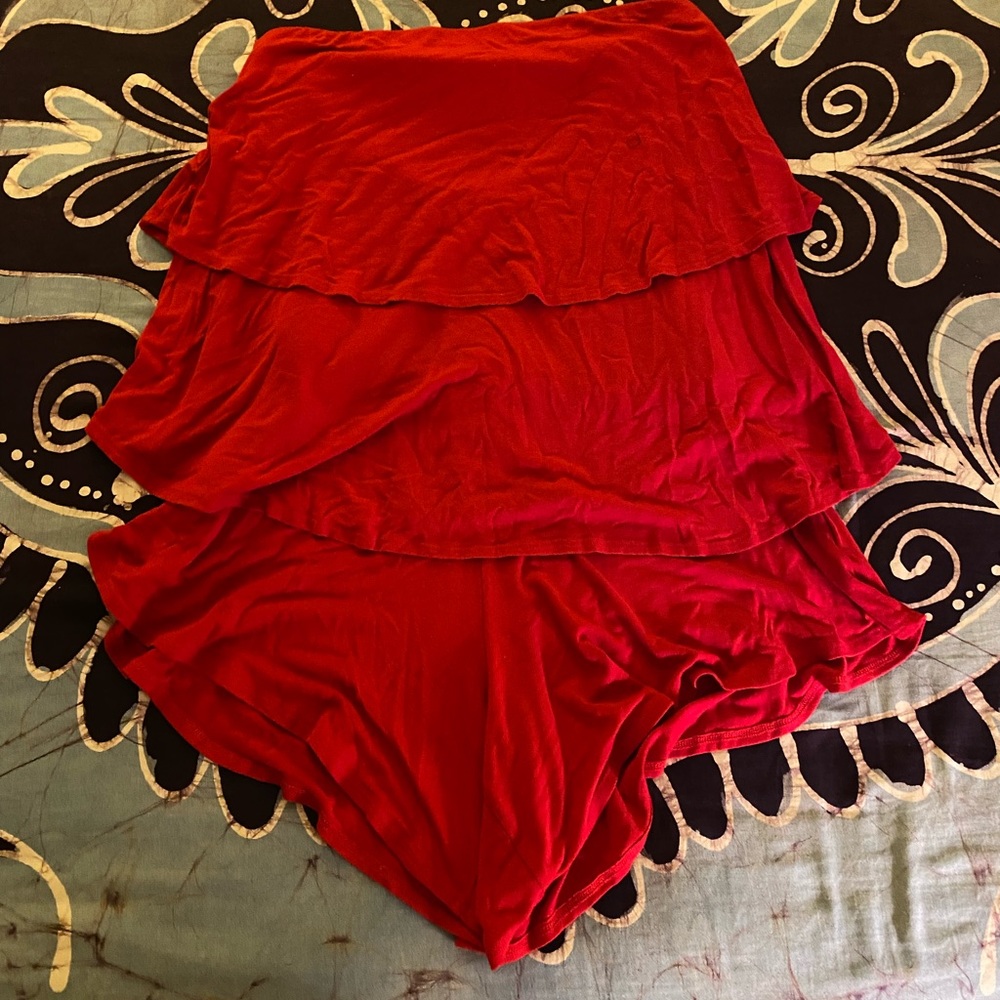 Free People Red Strapless Set